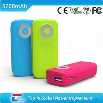 Colorful portable power bank battery for iphone5,5200mah